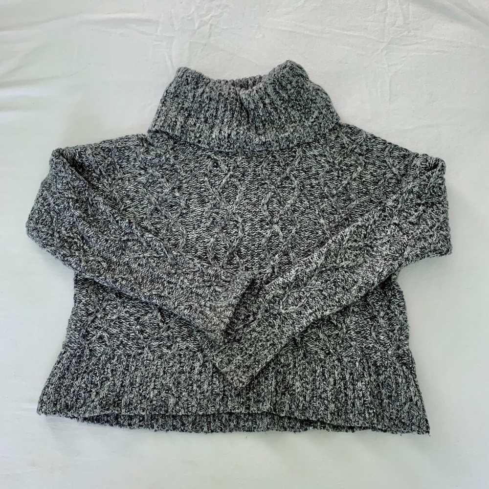 Grey Turtleneck Sweater